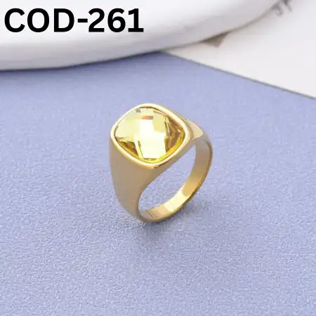 JP Italian Bio Golden Stone Rings-261